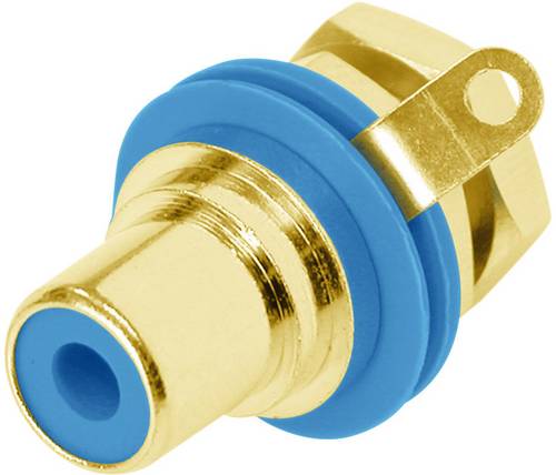 Rean AV NYS367-6-CON Cinch-Steckverbinder Buchse, Einbau vertikal Polzahl: 2 Blau