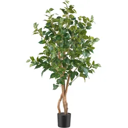 Kunstpflanze Ficus Benjamina II Grün/Braun