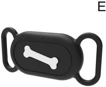 Uplift Essentials Waterproof Silicone Pet Collar Holder For SmartTag2 black Bone