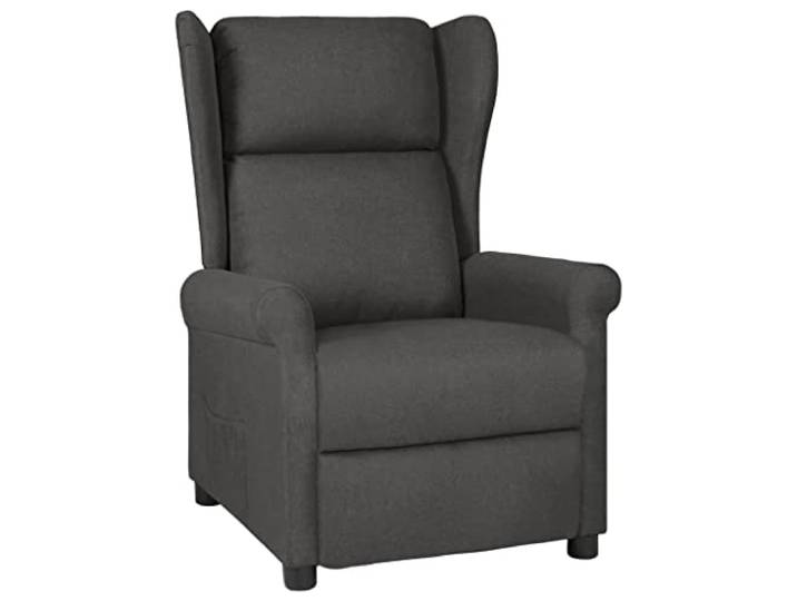Tmriohed Relaxsessel mit Liegefunktion Polstersessel Stoff Dunkelgrau Ergonomischer TV-Sessel fürs Wohnzimmer mit verstellbarer Rückenlehne und integrierter Fußstütze für optimale Entspannung.