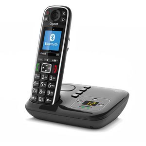 Gigaset Telefon E720A, schwarz, Großtastentelefon, schnurlos, mit Anrufbeantworter