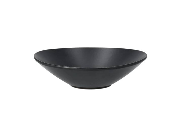 Scandi Living Terra saladeschaal Zwart steengoed, Ø30 cm