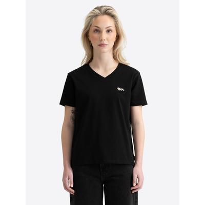 T-Shirt LONSDALE "CHITTOE", Damen, Gr. XXL, schwarz (schwarz, ecru), Obermaterial: 100% Baumwolle, Shirts T-Shirt, sportliche Schnittform, aus Baumwolle, für Erwachsene