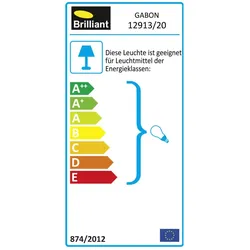 Brilliant, Deckenleuchte, Gabon (E14)
