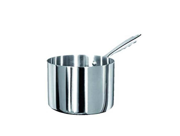 Pentole Agnelli ALUM10520 Hoher Stieltopf, Aluminium, Silber