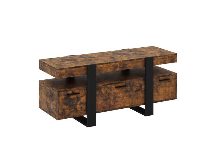 TV Möbel CHELSEA 116 x 40 x 50 cm braun/schwarz