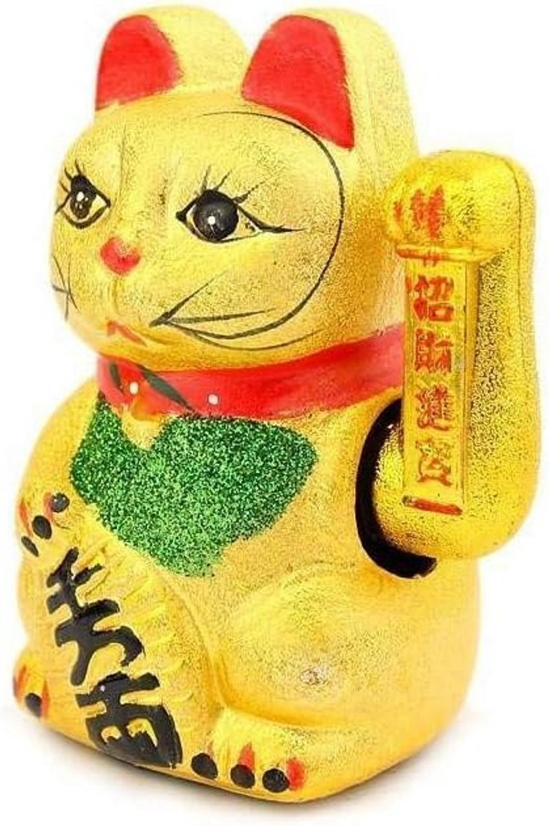Beweegbare Maneki Neko Geluksbrenger Decoratie voor op tafel