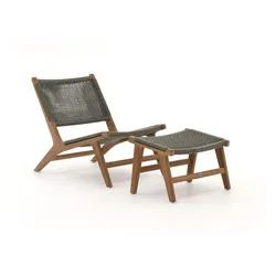 Bellagio Elcito Gartensessel mit Hocker