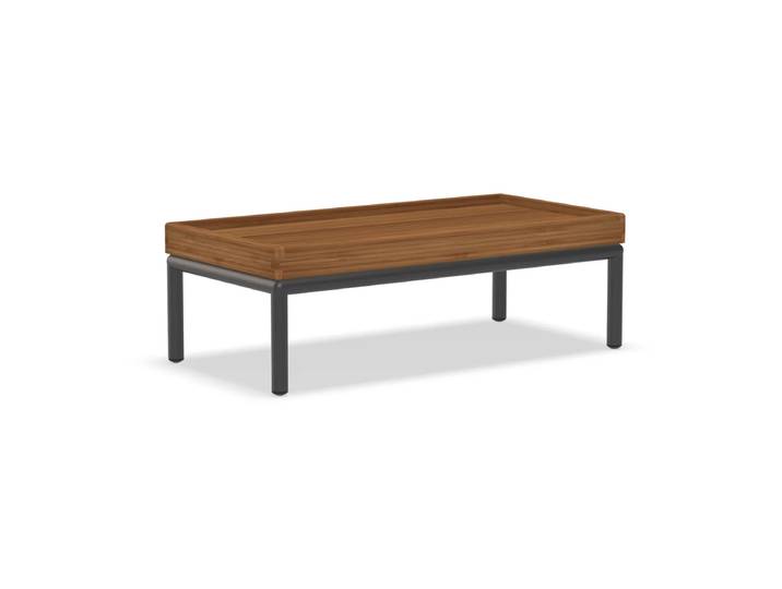 HOUE - LEVEL-LEVEL 2 Beistelltisch, 81 x 40 cm, Bambus / dunkelgrau