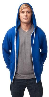 Independent Trading Co. AFX90UNZ Zip Hooded Sweatshirt in Cobalt size 3XL   Cotton/Polyester Blend AFX90U