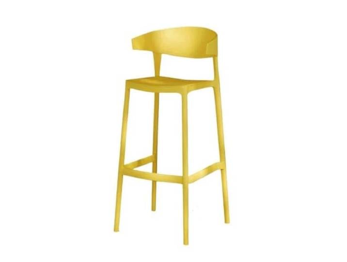 Barstühle Barhocker, stapelbar, hohe Hocker mit Kaffee-Rückenlehne(Yellow)