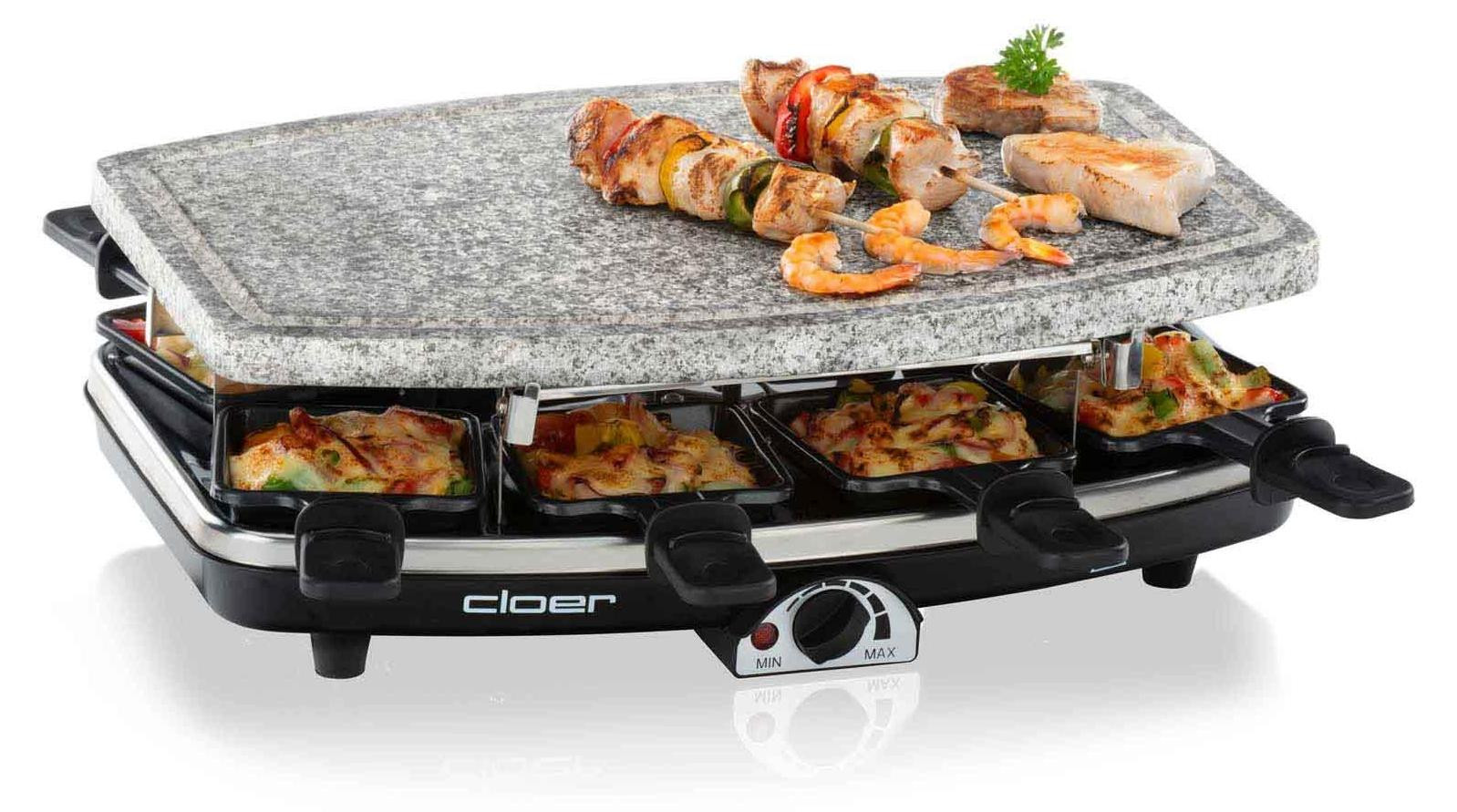 Cloer Raclette-grill met natuursteen zwart 6430