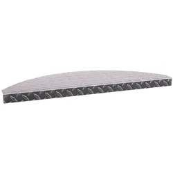 Stufenmatten aus Aluminium mattiert halbrund, 60 x 18 cm Trittfläche, SET= 3 Stück (Treppenstufenmatten Treppenstufen Metall innen außen)  Szagato