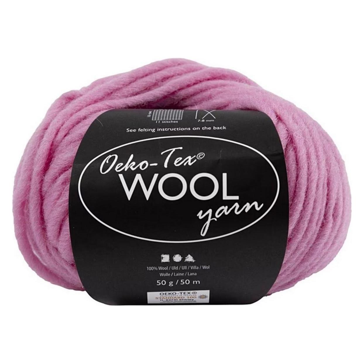 Creativ Company Wolle Oeko-Tex 50 g, Rosa (50 m) (4824540)