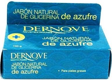 DERNOVE Jabón Natural de glicerina y Azufre 100 g