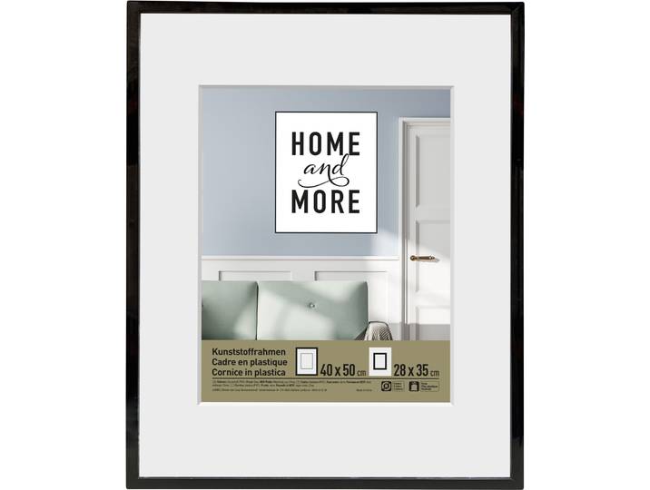 Home and More Kunststoffrahmen L2 40 x50 cm Schwarz