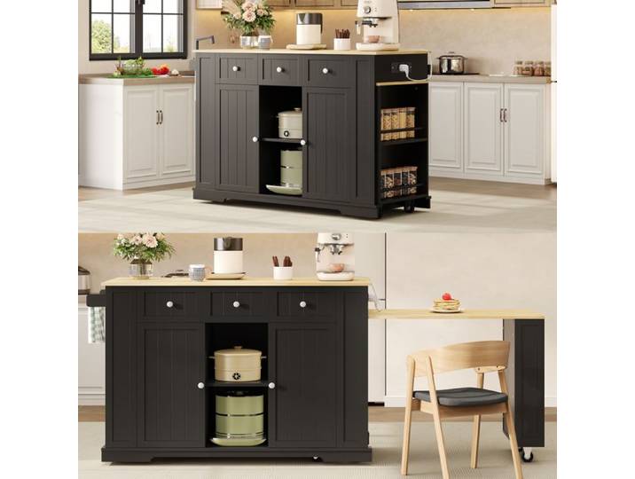 Îlot - 55x93cm - Rangement Réglable - Multicolore - Pour Cuisine - finition soignée - style contemporain - haute qualité