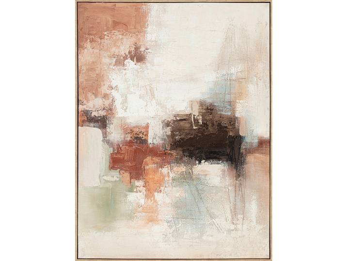 Leinwandbild, Weiss, Koralle, Holz, rechteckig, 125x95x6 cm, handgemalt, Bilder & Rahmen, Bilder, Wandbilder