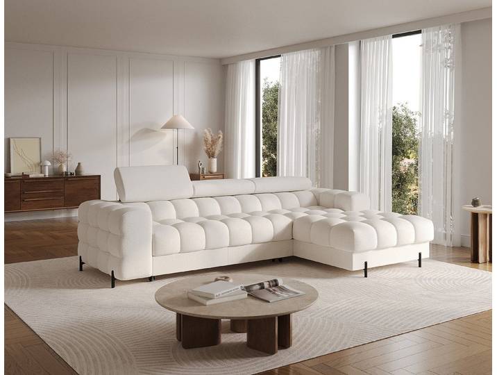 MOEBLO Ecksofa Neviro, Robuste Verarbeitung, verstellbare Kopfstützen und integrierter Bettkasten für maximalen Komfort und Funktionalität, Eckcouch Wohnlandschaft Sofa mit Ottomane Eckgarnitur Polsterecke, (BxHxT):285x72-93x181 cm