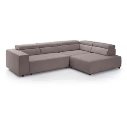Exxpo by Gala Ecksofa mit Funktion Vittorio Cord Braun Cappuccino
