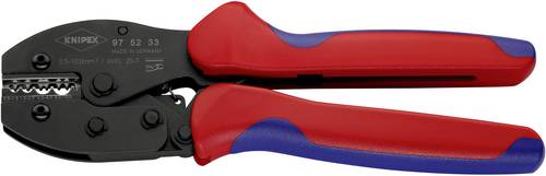Knipex PreciForce 97 52 33 Crimpzange Unisolierte Rohrkabelschuhe, Unisolierte Quetschkabelschuhe, Unisolierte Quetschverbinder