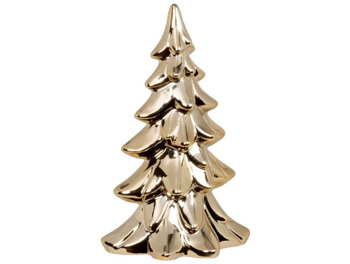 Weihnachtsdekoration Tannenbaum aus goldener Keramik