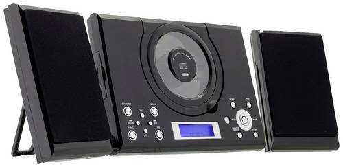 Roxx MC 201 Stereoanlage AUX, CD, UKW, Inkl. Fernbedienung, Inkl. Lautsprecherbox, Weckfunktion Schwarz