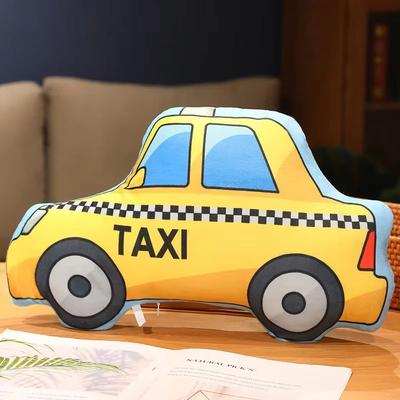 Inspire Curations Cartoon Vehicle Plush Pillow For Kids (Fire Truck, Police Car, Excavator) taxi