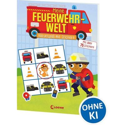 Meine Feuerwehr-Welt - Rätselspaß mit Stickern, Taschenbuch von , Loewe, 978-3-7432-2567-1