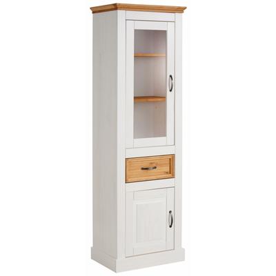 Vitrine OTTO HOME "Selma", weiß (weiß, natur), Schränke, Vitrine, Höhe 180 cm