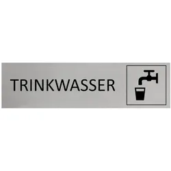 CombiCraft Aluminium Türschild Trinkwasser 165x45mm mit 3M-Tape