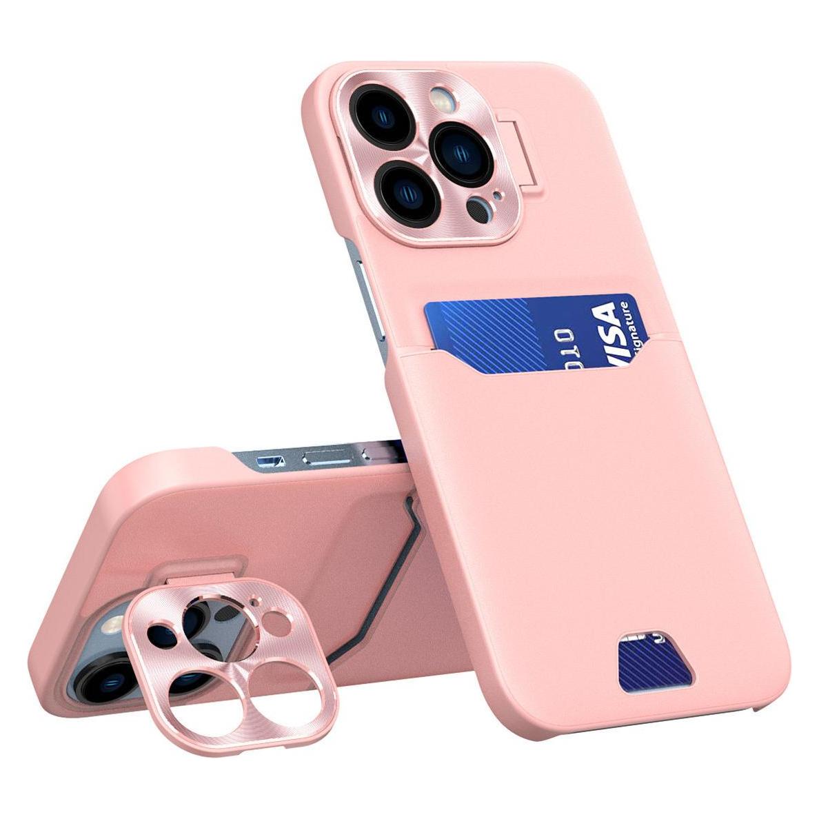 Hurtel Leder Stand Case für Samsung Galaxy S23+ Card Wallet Cover mit Ständer Pink (Samsung Galaxy S23+) (1404978613)