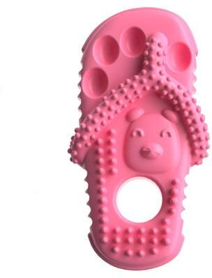 Inspired Deals TPR Slippers Dog Chew Toy For Teeth Cleaning Durable Interactive Pet Dental Care Toy Rose Red rose Red