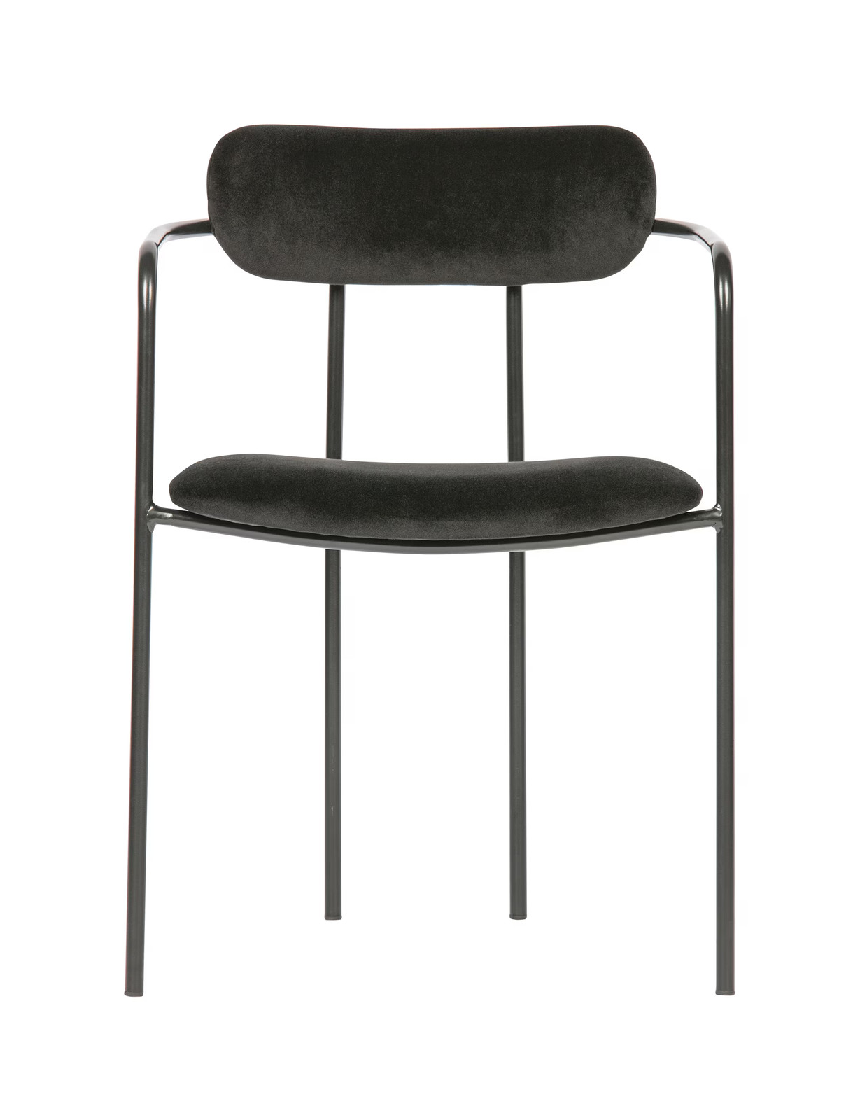 WOOOD Eetkamerstoel Ivy Velvet - Zwart - Exclusive