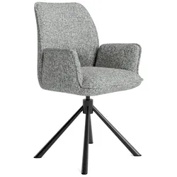 MAISON Stuhl Arvada Stoff Grau