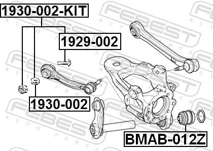 Febest Sturzkorrekturschraubensatz 1929-002-Kit Für Bmw
