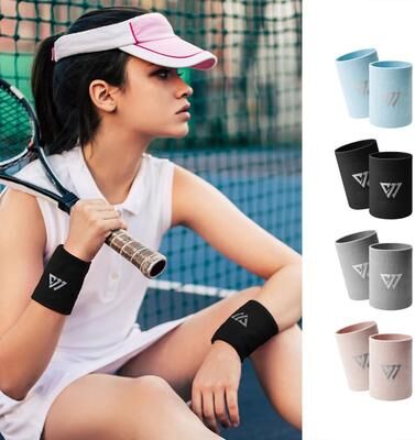 Friendly Fresh Finds Sports Wrist Guard Lightweight, Breathable Sweat Absorbing Wrist Band For Men Ideal For Basketball, Volleyball pink