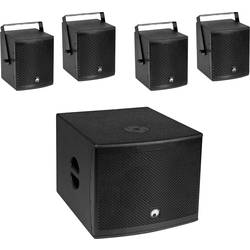 Omnitronic Molly-12A+Molly-6 Aktives PA-Lautsprecher-Set inkl. Subwoofer, Bluetooth 20000757