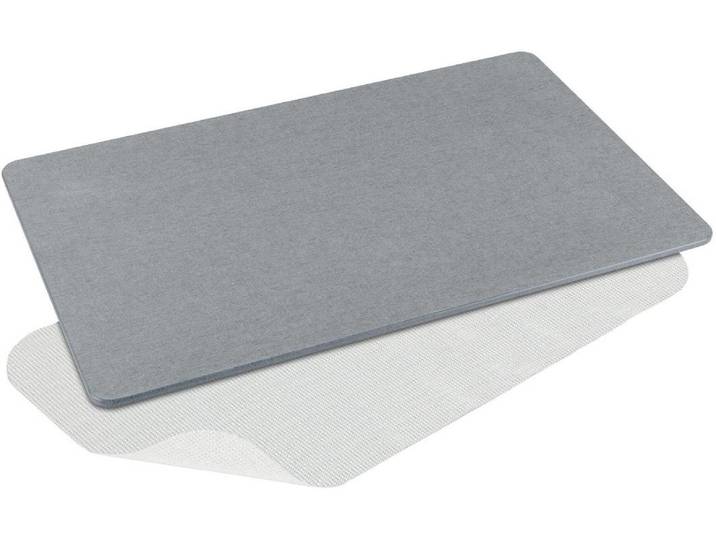 Badematte WENKO Simi 50 x 80 cm , grau, (50cm x 80cm ), Badematten, Badematte