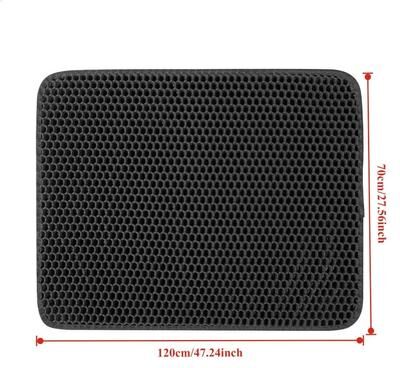Uplift Essentials Large Double Layer Waterproof Cat Litter Trapping Mat black