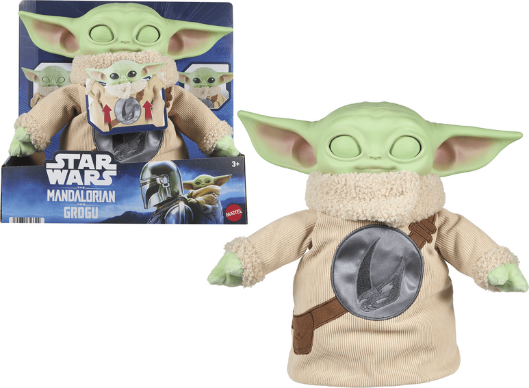 Star Wars The Mandalorian ; Grogu Pick-Me-Up Grogu Plush by Mattel - Interactive Toy for Ages 3+