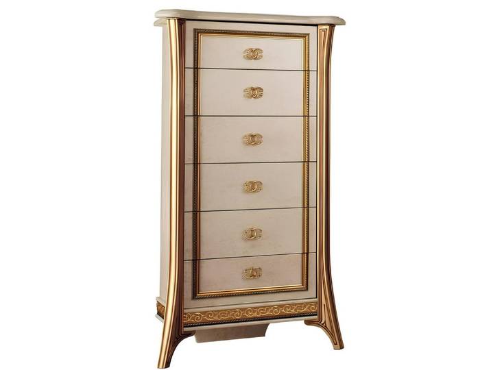 Xlmoebel Hochkommode Klassische Kommode im italienischen Stil von Arredo Classic (Hochkommode, 1 St., Hochkommode, 6 Schubladen), Made in Europa