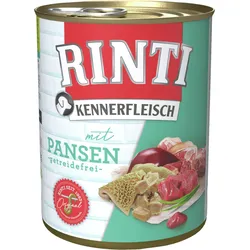 RINTI Kennerfleisch 800g Dose Hundenassfutter 6 x 800 Gramm Pansen