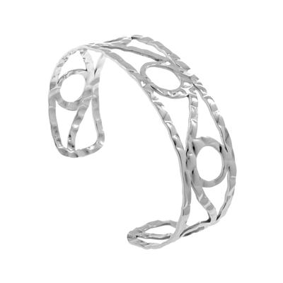 Armspange JOBO, silber (edelstahlfarben), Armbänder, Damen, Edelstahl, Armspange, aus Edelstahl