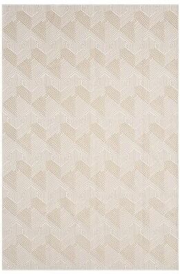 Abani Rugs Regal REG530A Cream Tone-on-Tone Geometric Cube Design Area Rug