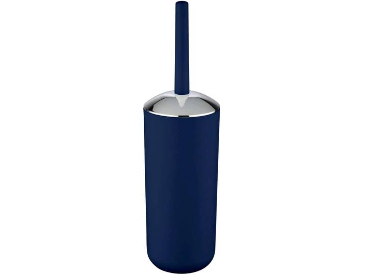 WC-Garnitur WENKO Brasil , blau (dunkelblau), H:37cm L:10cm, Kunststoff, Reinigungsbürsten, WC-Garnitur