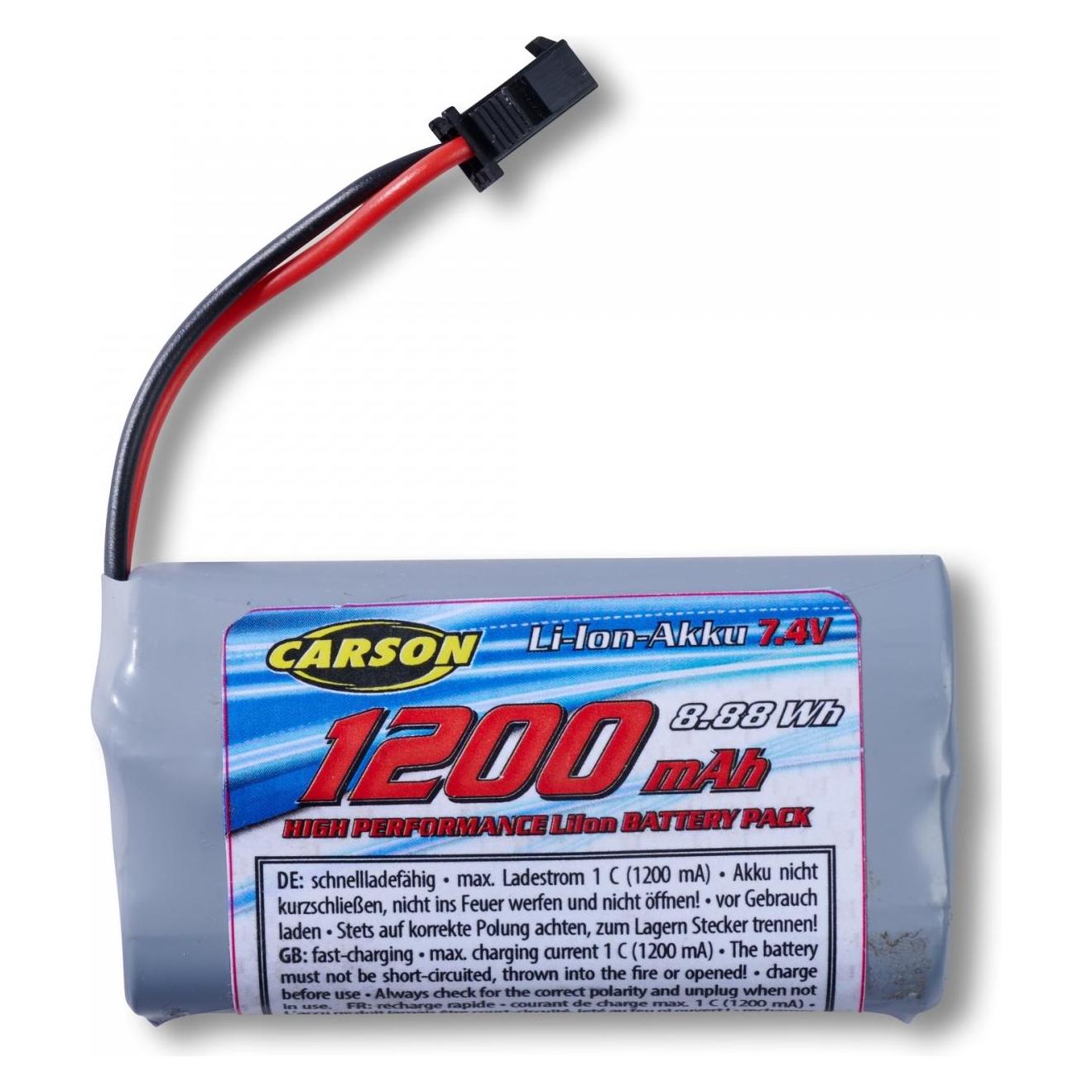 Carson 7,4V/1200mAh Li-Ion Akku SM: Sea Crusher (1200 mAh, 7.40 V) (500608277)