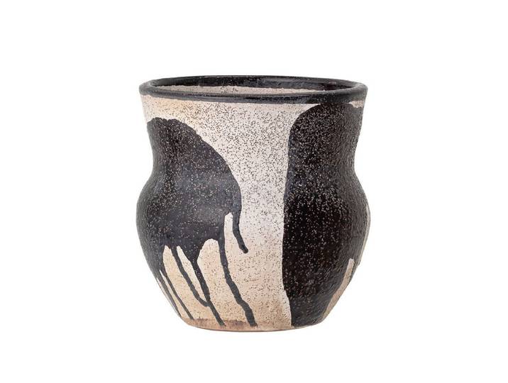 Deko-Blumentopf Arosa – Handgefertigtes Design in Schwarz - Schwarz - Luxusbetten24