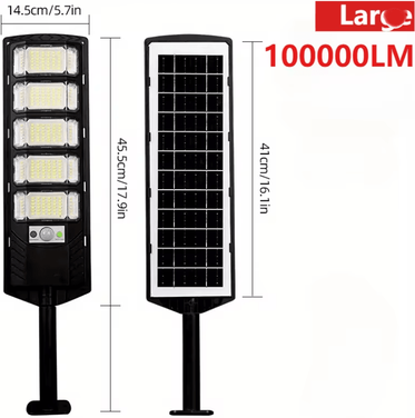 Inspire Essentials SunVolt 100000 LM Solar Street Light Outdoor Waterproof LED Dusk To Dawn Security Lamp 100000lm Large