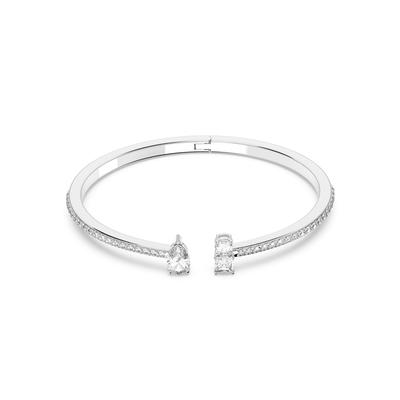Armband SWAROVSKI "Mesmera Attract" Gr. M, silber (metallfarben, kristallweiß, kristallweiß), Armbänder, Damen, M, Metall, glitzernd, glänzend, Armband, mit Swarovski Kristall